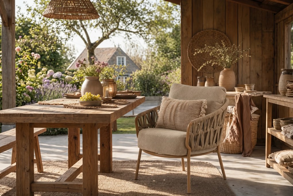Seasons Biarritz Low Dining Chair Amber With Cushions(per Stuks) Rope Taupe