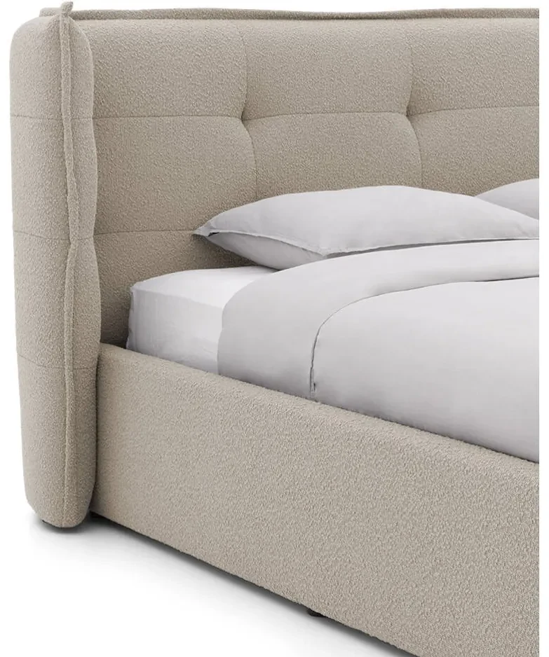 Goossens Gestoffeerd Bedframe Canon, 180 x 200 cm met storage, met 2x lattenbodem