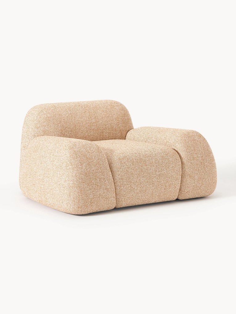 Bouclé loungefauteuil Wolke
