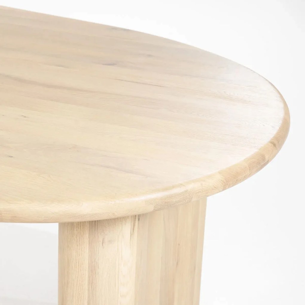 Eleonora Josh Eiken Eettafel Organisch Naturel 250 Cm - 250 X 110cm.