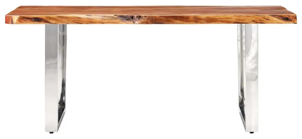 vidaXL Eetkamertafel met natuurlijke randen 6 cm 200 cm acaciahout