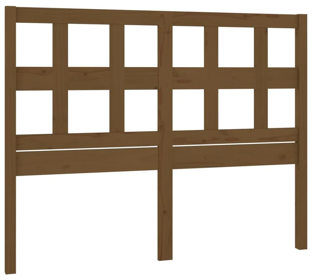 vidaXL Hoofdbord 155,5x4x100 cm massief grenenhout honingbruin