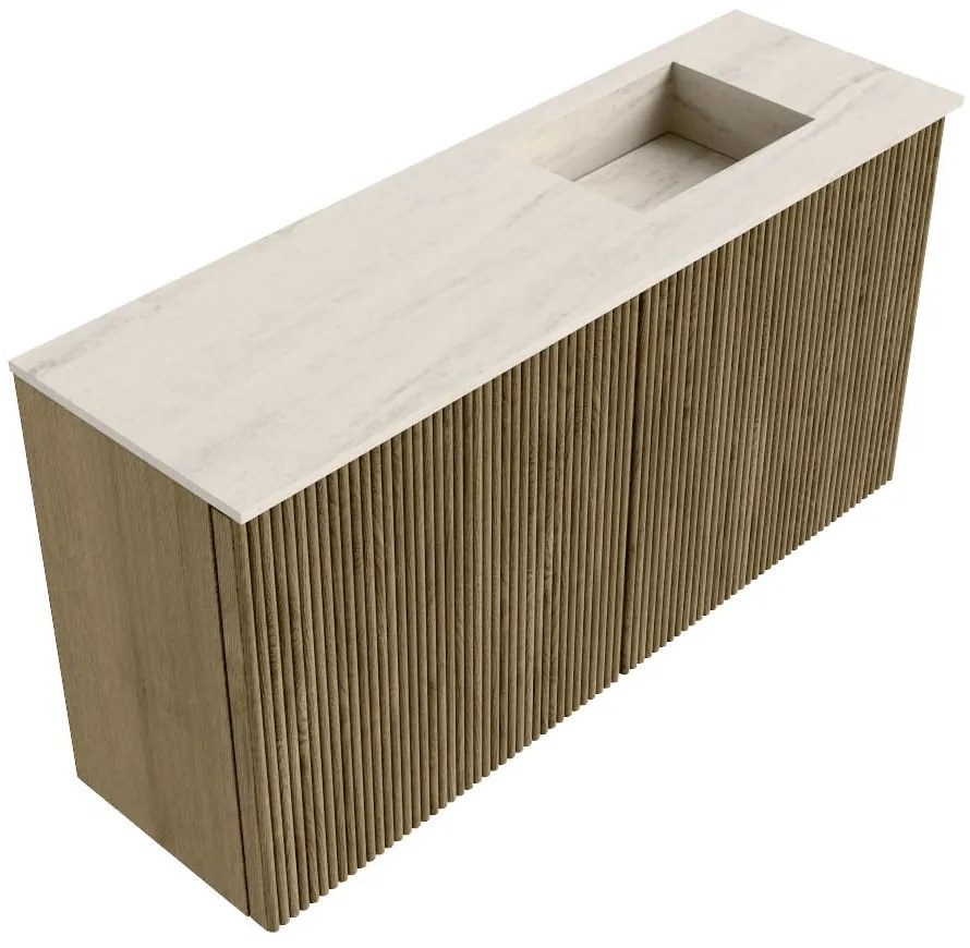 Mondiaz Joya DLux 80cm toiletmeubel dusk met wastafel faye rechts zonder kraangat meli