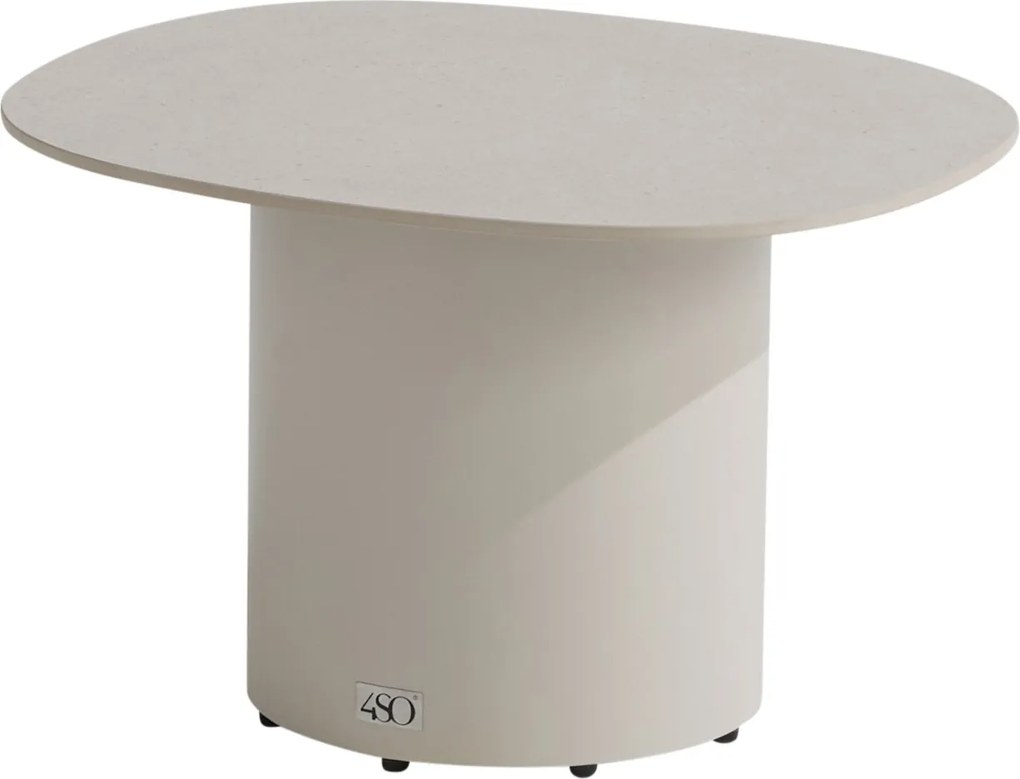 Sofie lounge tuintafel 50x60xH35 cm keramiek oyster linen 4 Seasons Outdoor