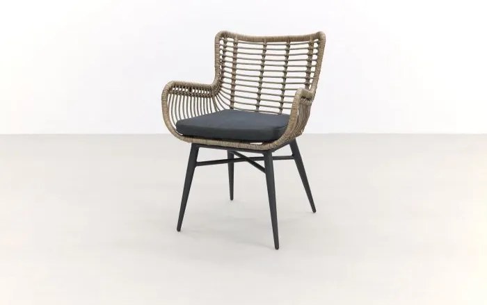 Jasmine/Taste Ambassador 6-persoons dining tuinset 240x100 cm. - Black/Naturel mix