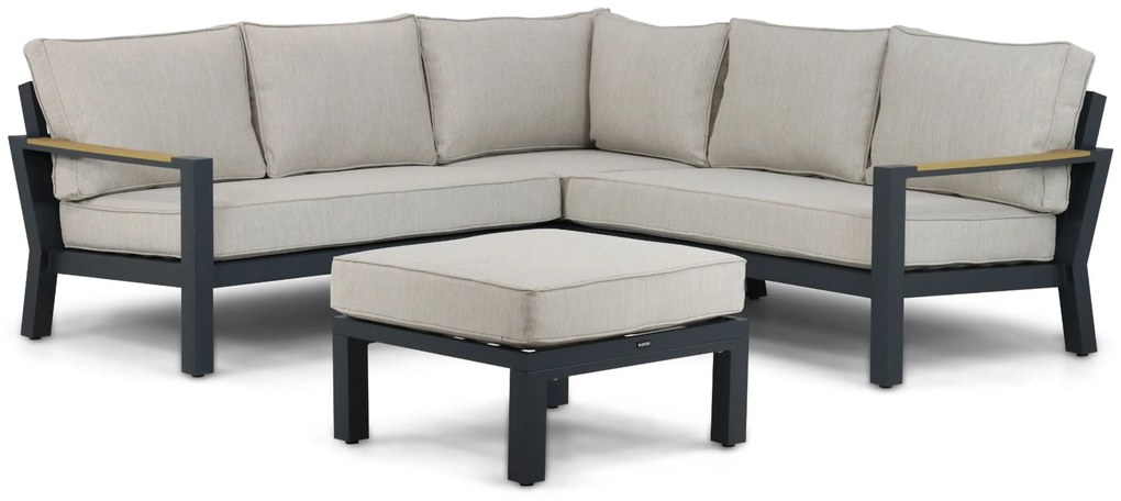 Hoek loungeset 5 personen Aluminium/Polywood (teakfinish) Grijs  Lifestyle Garden Furniture Bilbao