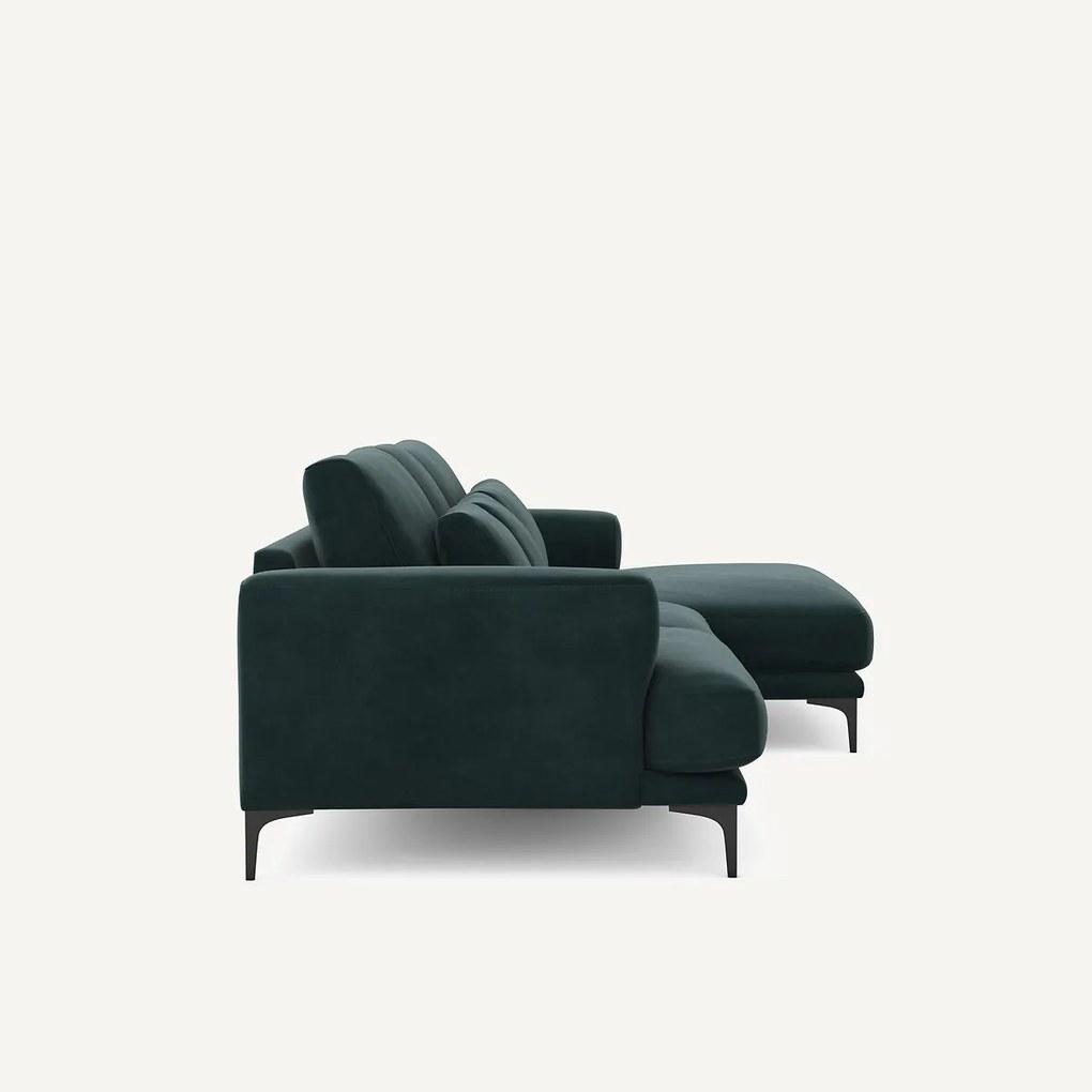 XL hoekbank rechts in fluweel, MARSILE