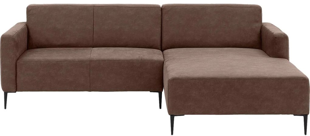 Goossens Key West bruin, micro leer, 2-zits, modern design