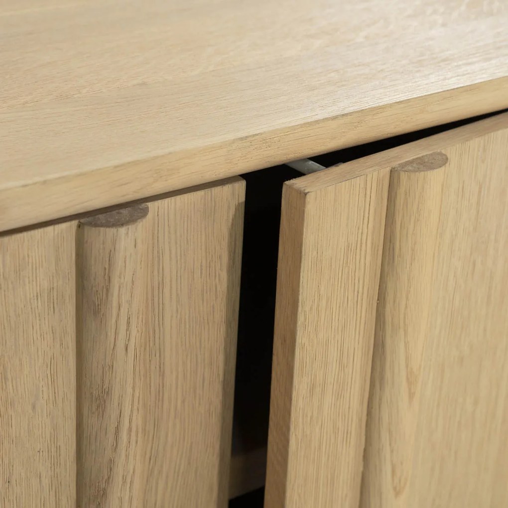 Modern Tv-meubel Eikenhout Naturel 264 Cm - 264x47x50cm.