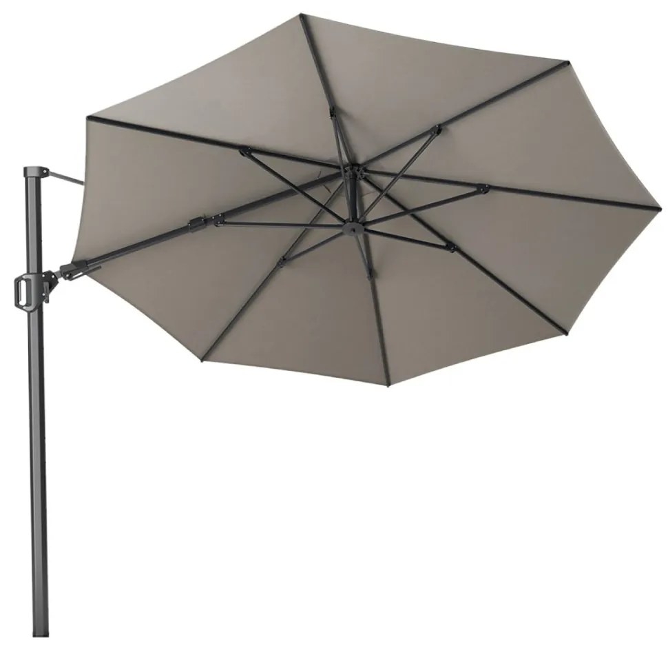 Zweefparasol  3.5m T2 premium (incl. voet en hoes) Grijs-antraciet Platinum Challenger