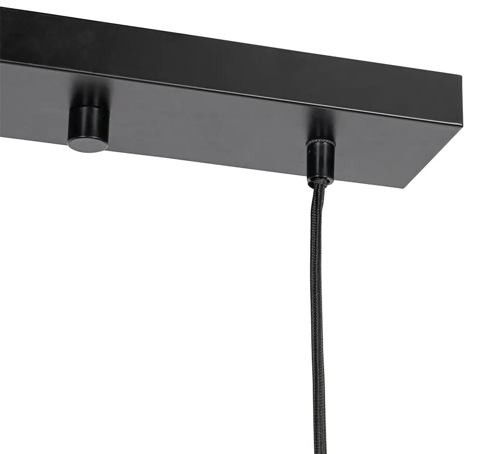 Oosterse hanglamp bamboe 3-lichts langwerpig - Amira