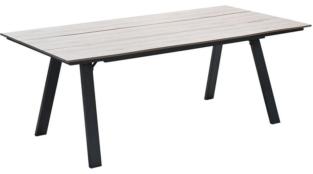 Garden Impressions Ross tuinset 7-delig zwart - Braga tuintafel 220x100 cm