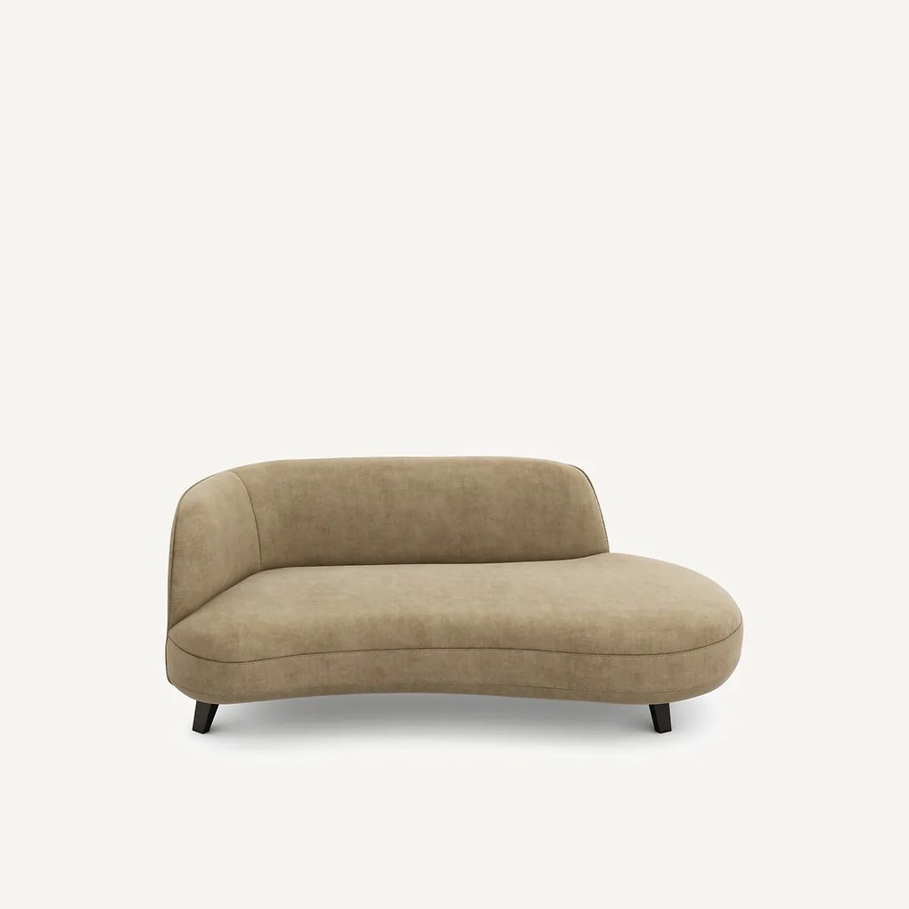 Sofa Dormeuse stonewashed fluweel, Rosebury, ontwerp Emmanuel Gallina