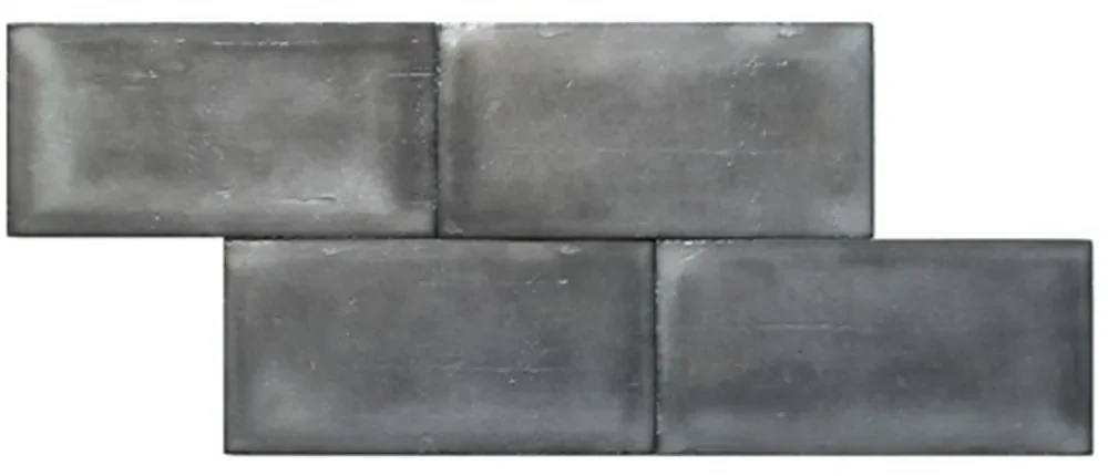 Terre d'Azur Terre-Spatula wandtegel 10x20cm zilver