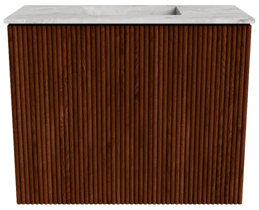 Mondiaz Joya DLux 50cm toiletmeubel ruby met wastafel faye midden zonder kraangat glace