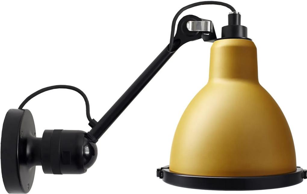 DCW éditions Lampe Gras N304 XL Outdoor Seaside wandlamp black geel