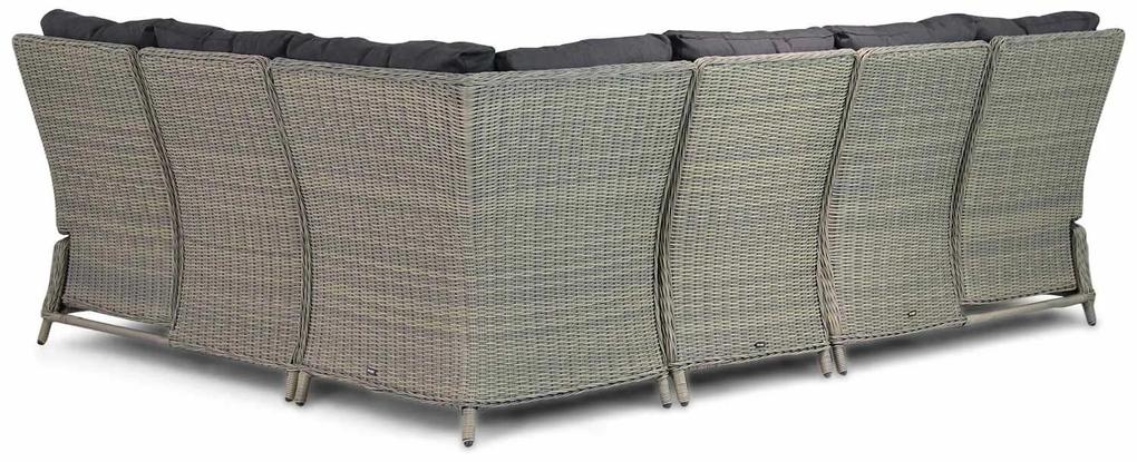 Dining Loungeset Wicker Taupe 6 personen Garden Collections Chicago/Hamilton
