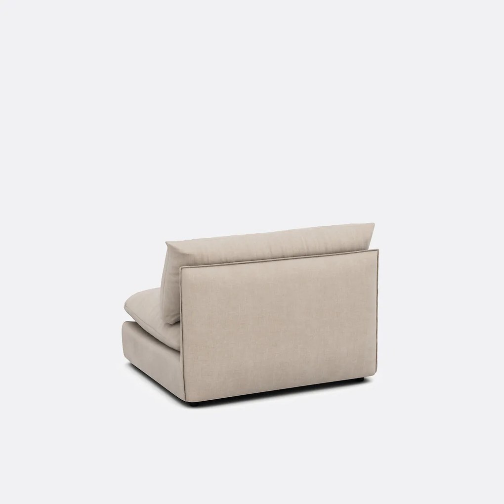Zitelement voor modulaire sofa, in gestructureerde stof, Malo