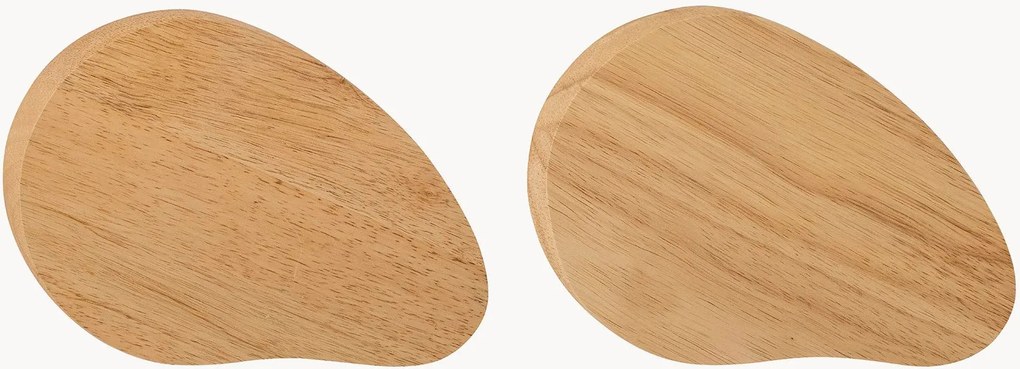 Snijplanken Gong van rubberhout, 2-delig