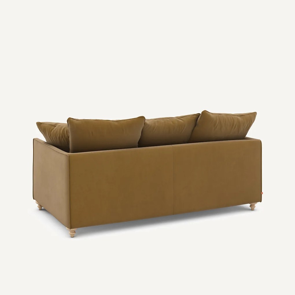 3-zits compacte slaapbank in linnen fluweel, LAZARE