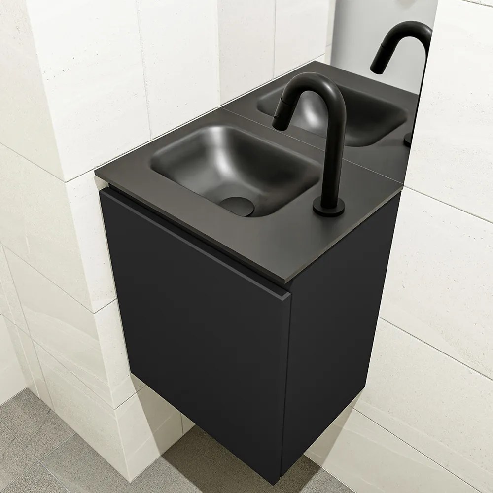 Mondiaz Olan 40cm toiletmeubel urban met wastafel urban links 1 kraangat