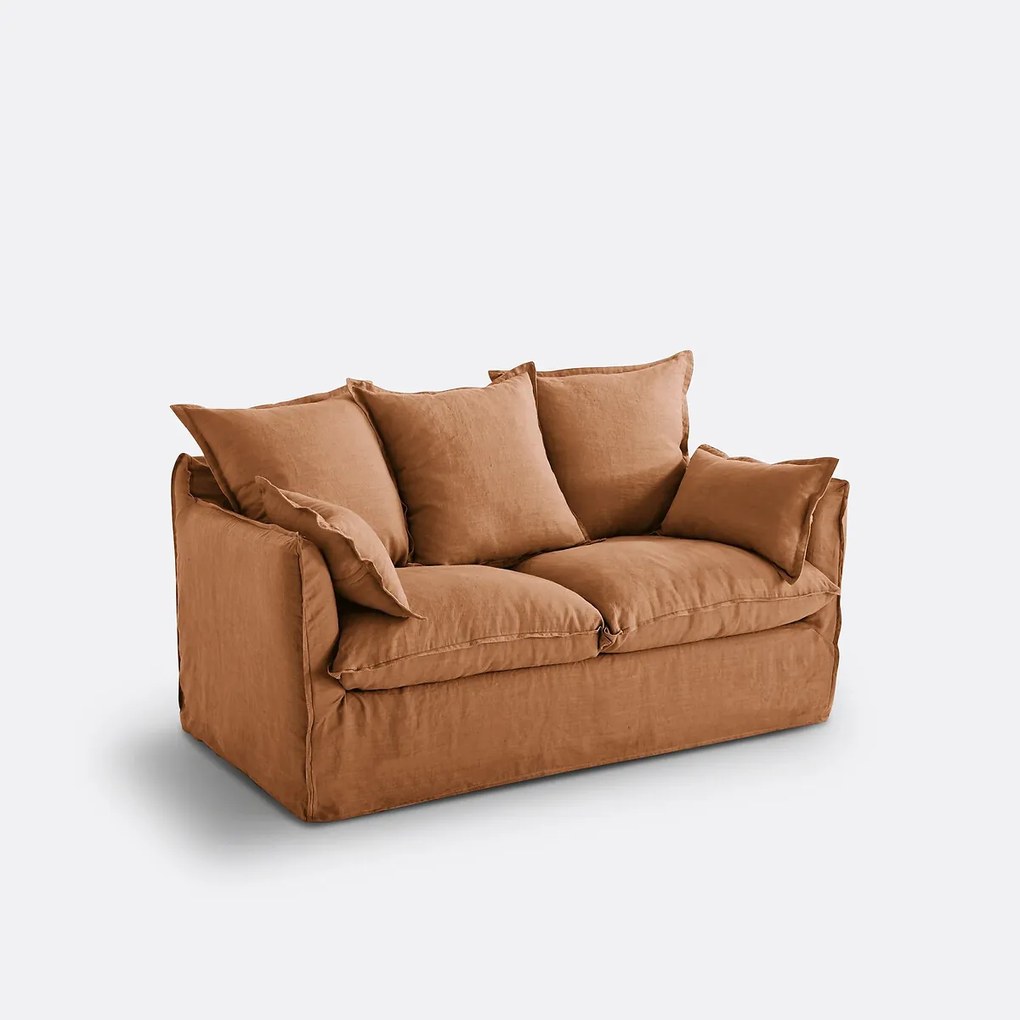 Bank 2-, 3-, 4- of 5-zits, in kreukellinnen, Odna