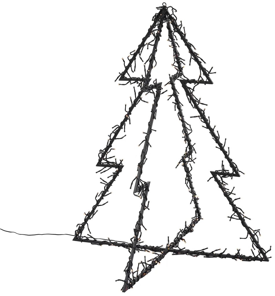 Kerst kerstboom zwart incl. LED IP44 - Brilli