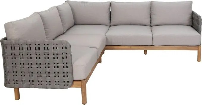 Baratti Hoek Loungeset - Kolbe - Lichtgrijs - Acacia/Rope - Baratti