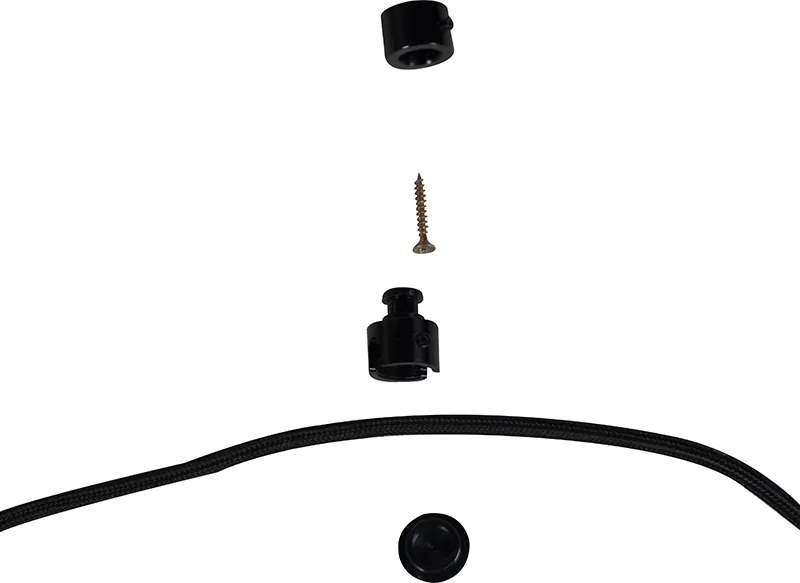 Hanglamp zwart met blad kap en gouden binnenkant 35cm - Cava