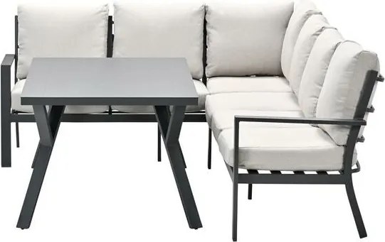 Garden Impressions Senja lounge dining set 3-delig links - desert sand