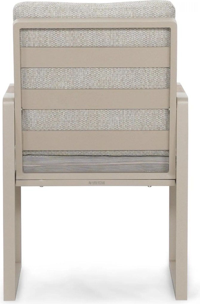 Tuinset 6 personen 210 cm Aluminium Taupe Lifestyle Garden Furniture Alessio/Creta