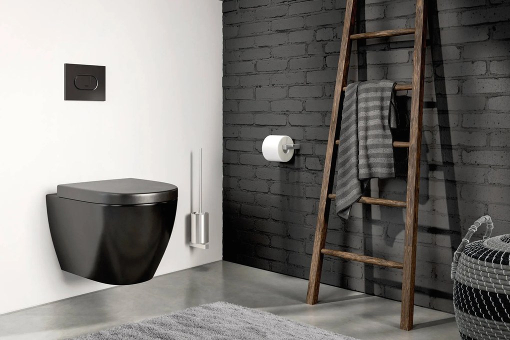 ZACK Carvo Toiletborstel Wand ø 8,9x12,2x50,1cm geborsteld RVS