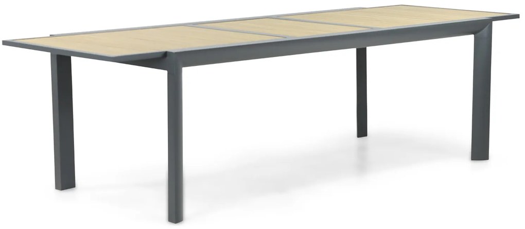 Tuinset 6 personen 214 cm Aluminium/teak Grijs Osmen Midura/Rosarno