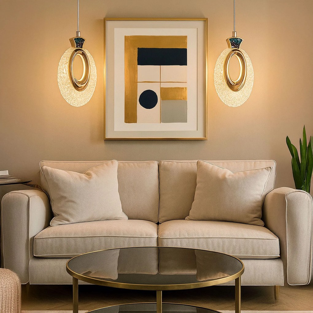 Kristallen Hanglamp LHJ109-1CP LIGHT ROSE GOLD
