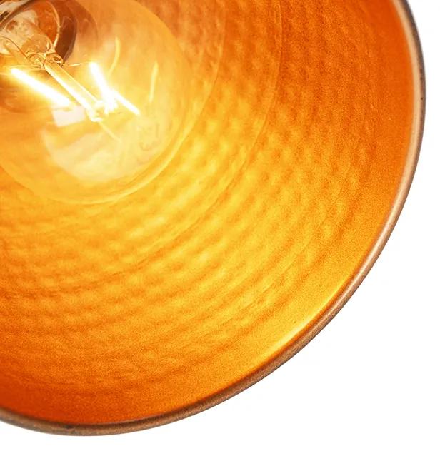 Industriële wandlamp brons met koper verstelbaar - Liko Industriele / Industrie / Industrial E27 rond Binnenverlichting Lamp