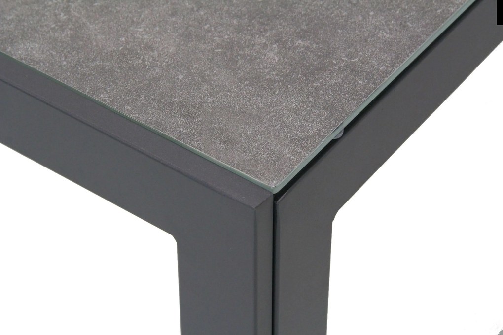 Dining Tuintafel rechthoekig 160 x 90 cm Aluminium Grijs Varano