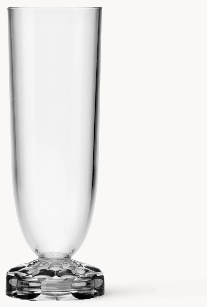 Champagneglazen Jellies met structuurpatroon, 4 stuks