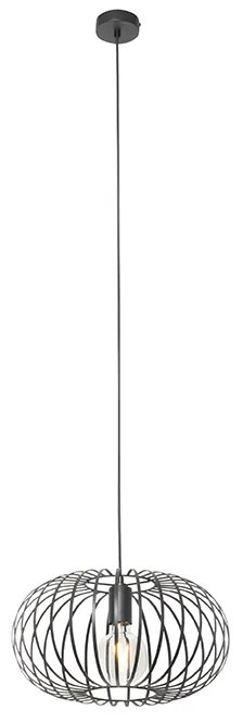 Design hanglamp zwart draad 39cm - Johanna Design E27 rond Binnenverlichting Lamp