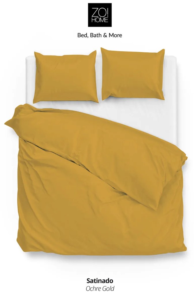 Zo!Home Satinado Dekbedovertrek Ochre Gold – Bij Swiss Sense