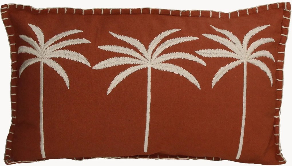 Handgeweven katoenen kussen Palm Tree