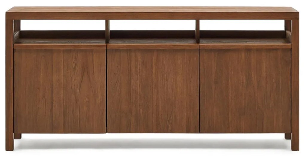 Kave Home Sashi Japandi Dressoir Donker Teak Hout - 180x40x85cm.