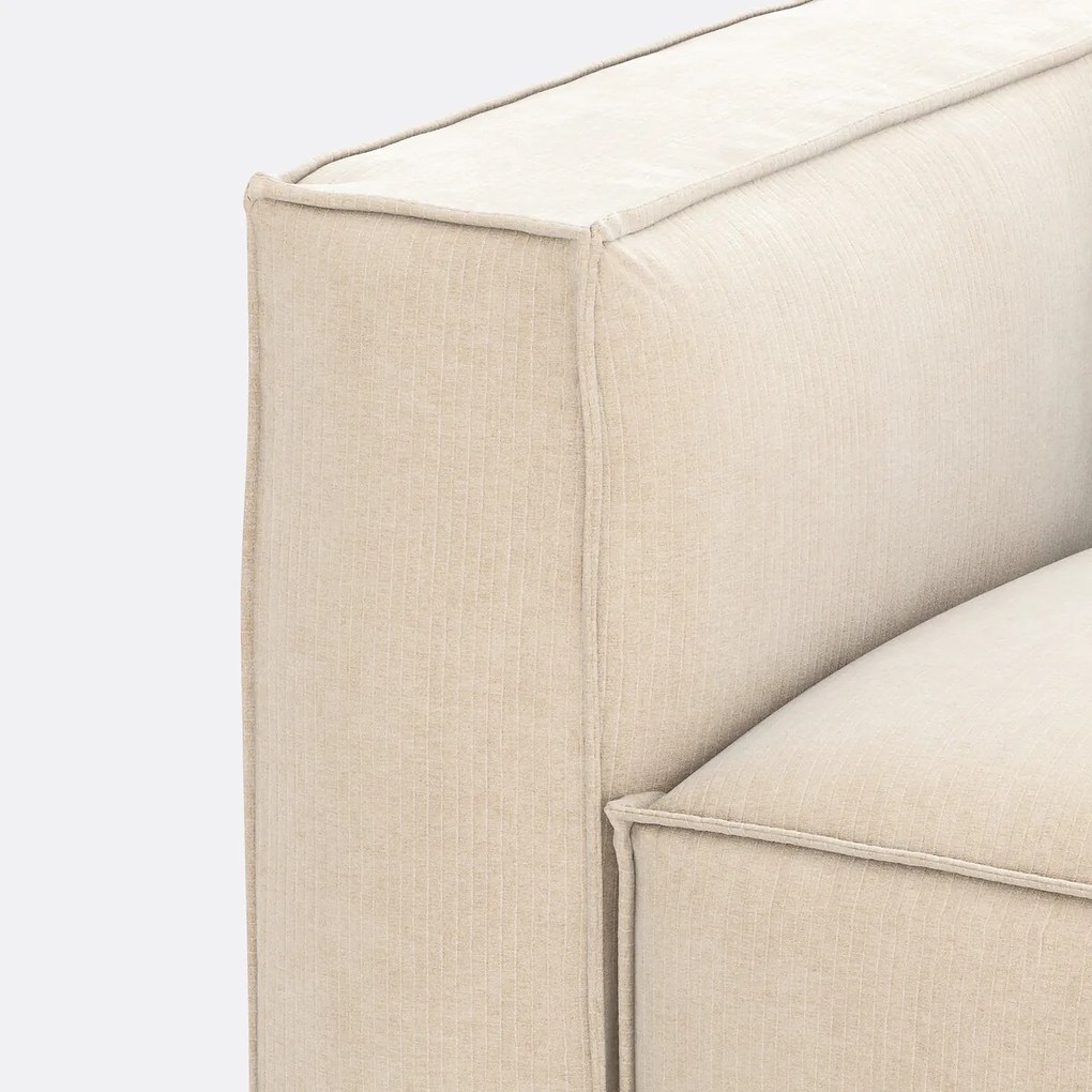 3-zits modulaire unit en vintage corduroy poef Seven