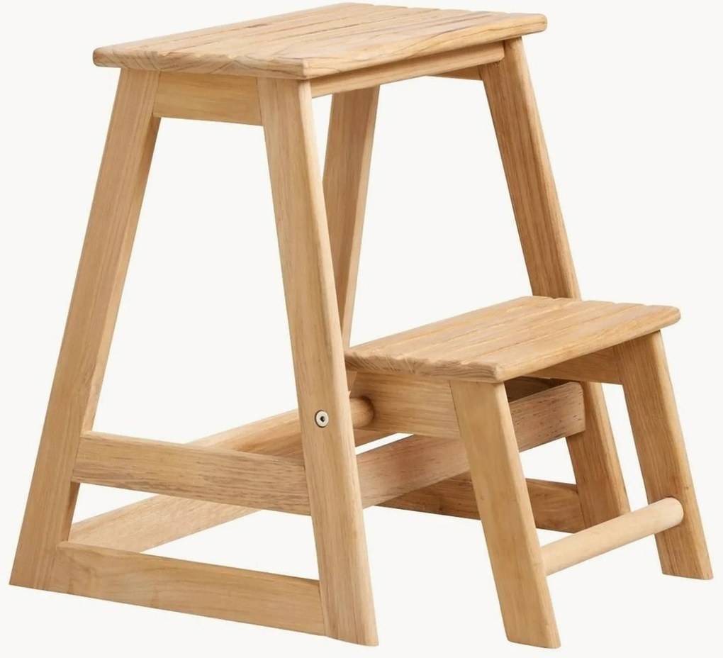 Teakhouten opstapje Skala, inklapbaar