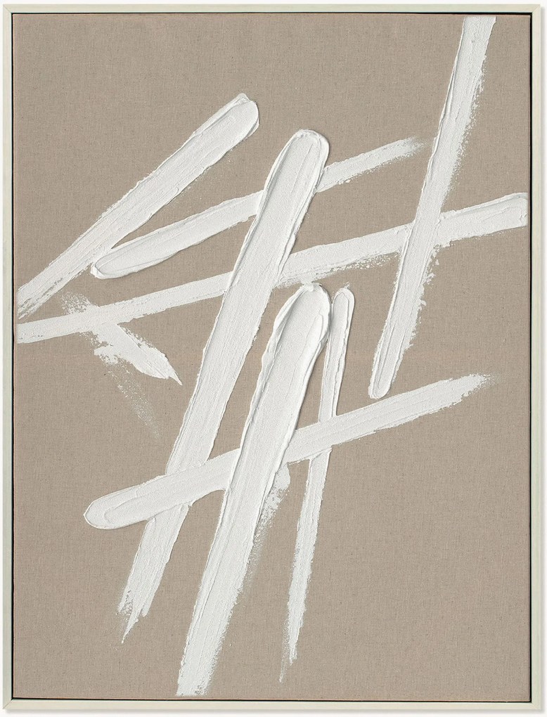 Handbeschilderde canvasdoek Cross met houten frame