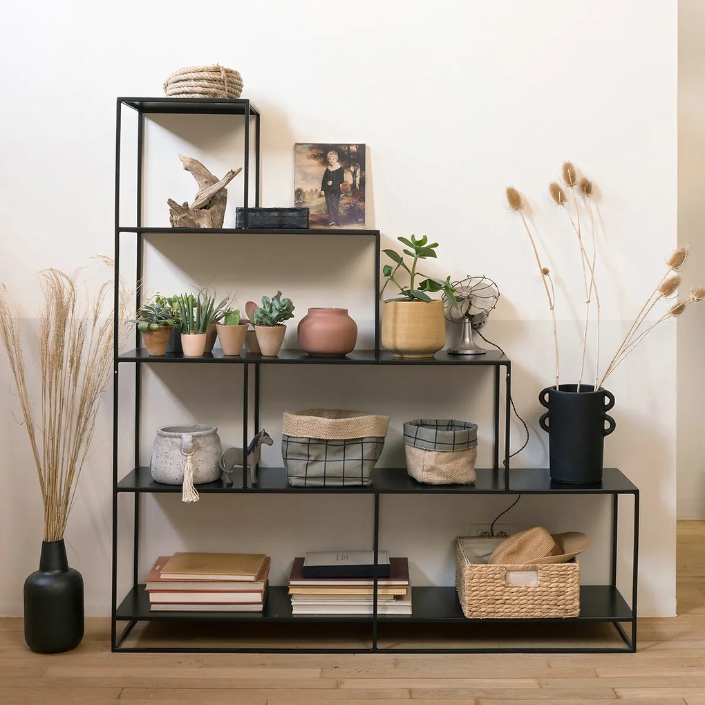 Trapboekenkast, staal metaal, MIVA