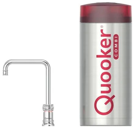 Quooker Classic Nordic Square kokendwaterkraan - draaibare uitloop - Combi+ reservoir - Warm / kokend water - Chroom 22+CNSCHR