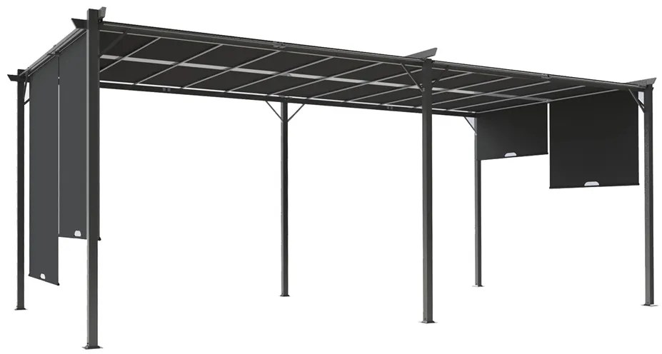 Antraciet Sevilla 3x6m Tuinpunt terraspergola