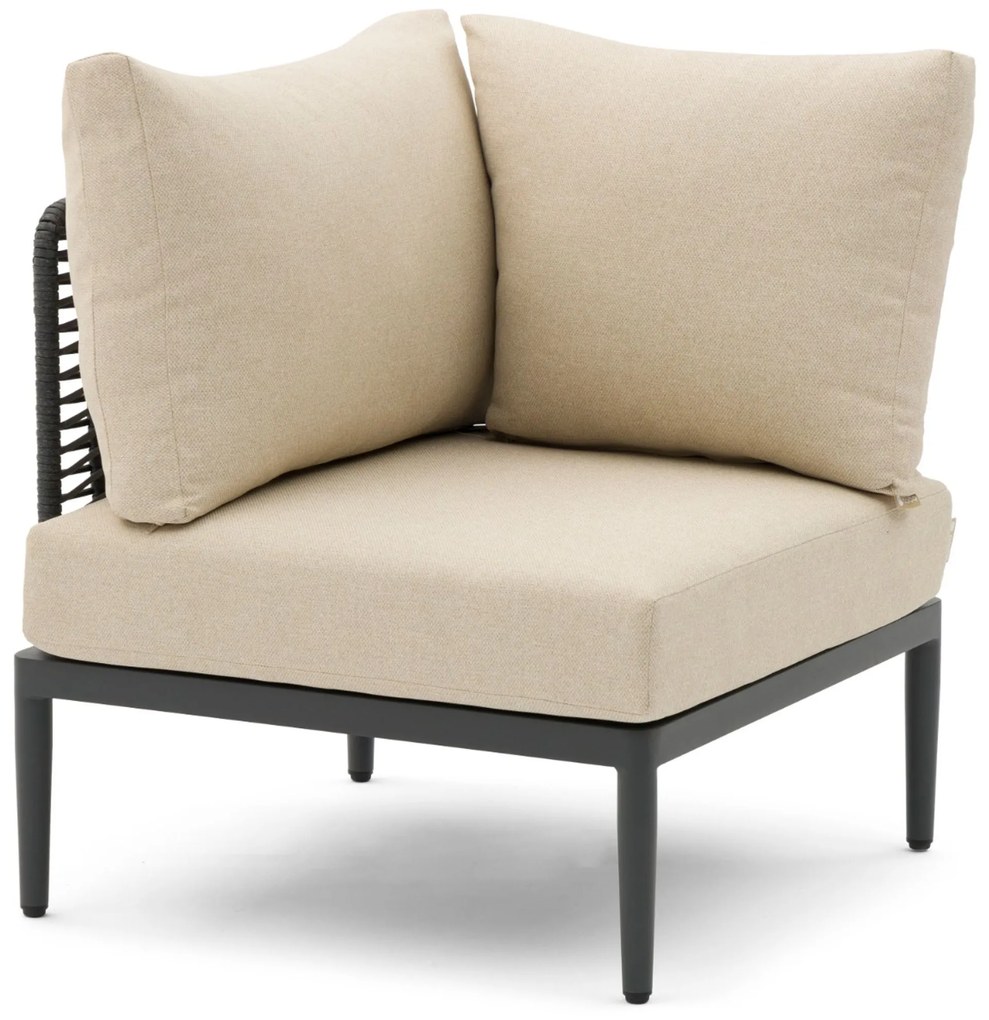 Hoek loungeset 5 personen Aluminium/wicker Grijs Coco Ibiza