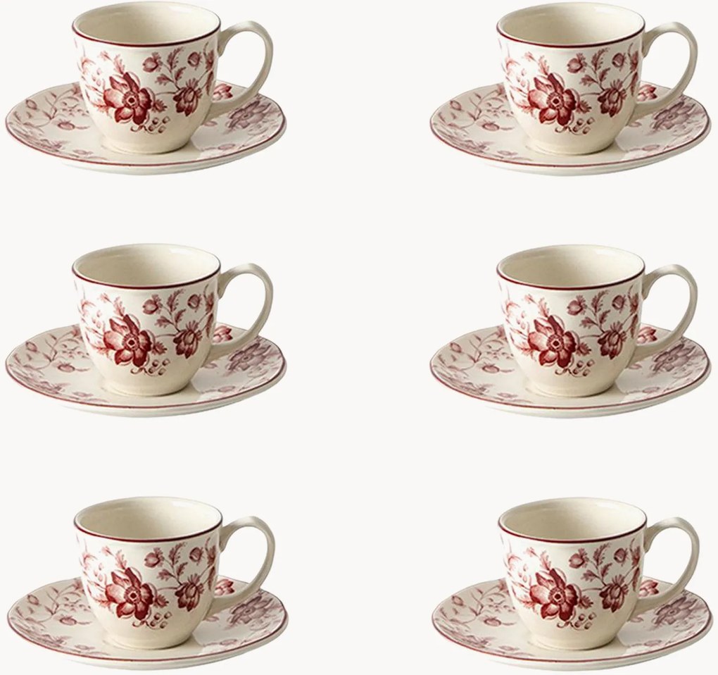 Koffiekopjes en schoteltjes Wonderwall van keramiek, 12-delig