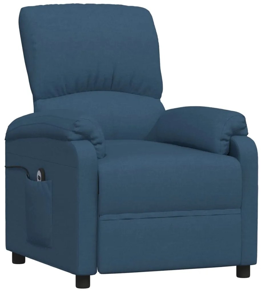 vidaXL Fauteuil elektrisch verstelbaar stof blauw